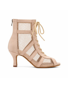 Obsesion Delia Beige | Botines de Baile para Salsa, Bachata y Kizomba